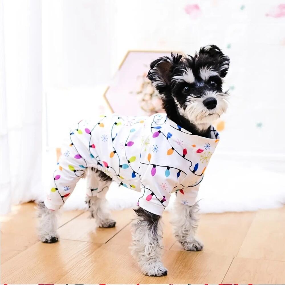 Christmas Pet Pajamas With Christmas Light Size XL